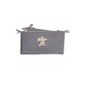 Baby Boum Cotton Padded Cot Bed Bumper (Mouse appliqu�, 36 x 180 cm)