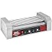 Great Northern Commercial Quality 12 Hot Dog and 5 Roller Grilling Machine with Cover, 1000-Watt