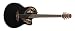 Elektronik : Stagg Akustik- Westerngitarre Shallow Bowl mit Graphit Roundback & Cutaway, Piezo Tonabnehmer, Schwarz
