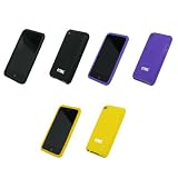 EMPIRE 3 Pack of Silicone Skin Cover Cases (Black, Purple, Yellow) for Apple iPod Touch 4 Gen