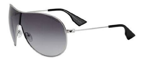 Emporio Armani Men’s 9621 Silver Frame/Grey Gradient Lens Metal Sunglasses