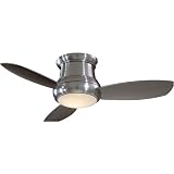 Minka Aire F518-BN Contemporary / Modern Nickel Ceiling Fan Light Included