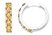 2 3/4 Carat Citrine Silver Hoop Earrings