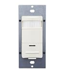 Enlarge the images for Leviton OSSNL-IDT Decora Passive Infrared Wall Switch Occupancy Sensor, LED Adjustable Night Light, 180 Degree, 1200 sq. ft. Coverage, Light Almond