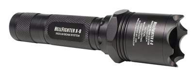  HellFighter X-8, 6V, Shock Isolated Tactical Light with Interrogator Bezel - 150 Lumens (Xenon) 