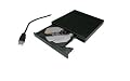 Matt Black USB 2.0 External CD Burner For Netbook Samsung N150,Dell Inspiron Mini 10, ASUS Eee PC Seashell 1005PE-PU17-BK 1005PE-MU17-BK 1001P-MU17-BK 1005PE-MU17-WT 1005PE-PU17-BU 1005HA-MU17-BK 1201N-PU17- BK, Toshiba Mini NB205-N325BL NB305-N410BL NB305-N410BN NB305-N310 NB205-N325BN NB205-N325PK, Acer AOD250-1842 AO532h-2588, Lenovo S10-3t 0651-37U Multitouch Netbook, HP Mini 210-1084NR