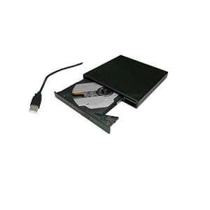 Matt Black USB 2.0 External CD Burner For Netbook Samsung N150,Dell Inspiron Mini 10, ASUS... by Sunvalleytek