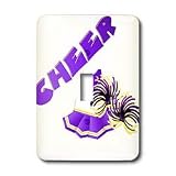 TNMGraphics School - Purple Cheerleader - Light Switch Covers - single toggle switch