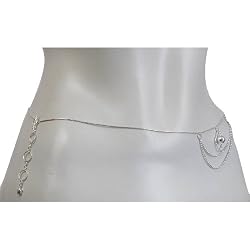 Belly Dance Jewelry Sterling Silver Bellychain 42.5 inches