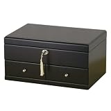 Womans Locking Jewelry Box with Suede Fabric Lining
