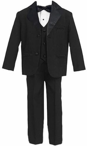 Gino Giovanni Usher Boy Tuxedo Suit Black From Baby to Teen (14)
