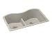 Elkay ELGULB3322BQ0 Harmony 33-Inch by 20-1/8-Inch E-Granite Double-Bowl Undermount Kitchen Sink, Bisque Finish