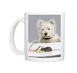 Photo Mugs of Dog and Rat - West Highland Terrier watching rat and mouse trap from Ardea Wildlife Pets