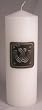 Western Unity Pillar Candle with Silver Plate, White