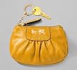 Coach Madison Leather Skinny Coin Case Bag Key Chain 41971 Ginger