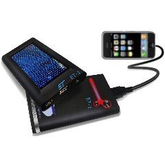 Solar Ladeger�t ET-1 mit eingebautem Akku f�r iPod�, iPhone�, Handy, PDA, Navigationssystem, Videokamera, etc.