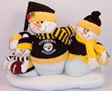 Sporting Goods : PITTSBURGH STEELERS Snowman Family CHRISTMAS TABLE DISPLAY New Gift
