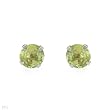 Stud Earrings With 0.60ctw Genuine Peridots Made in 14K White Gold