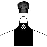 Oakland Raiders NFL Barbeque Apron and Chef's Hat