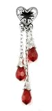 Bleeding Heart Alchemy Gothic Red Crystal Earrings