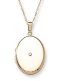 14k Gold Filled Oval w/ Diamond Accent, 20