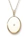 14k Gold Filled Oval w/ Diamond Accent, 20