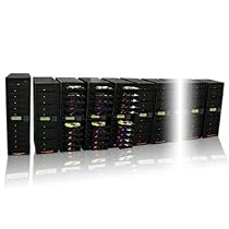 Produplicator 250 Burner Daisy Chain 20X DVD CD Duplicator Machine + Removable 750GB Hard Disk Drive (Standalone Audio Video Copy Tower, Disc Duplication Device)