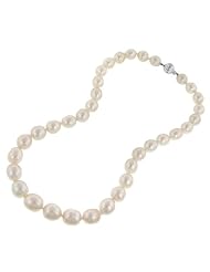 18" Gradudated Cultured South Sea White Baroque Pearl Necklace