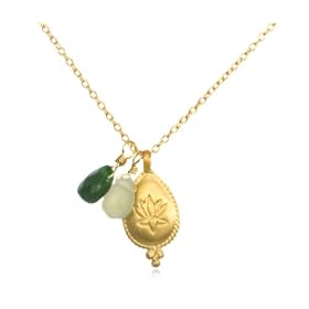 Satya Jewelry Lotus of Dreams 24k Yellow Gold Vermeil Necklac