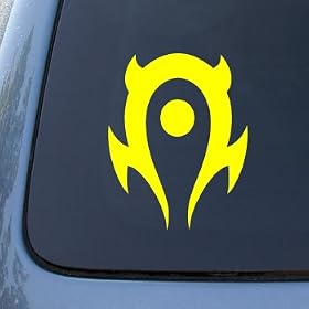 WORLD OF WARCRAFT HORDE - Vinyl Car Decal Sticker A1661 | Vinyl Color: Yellow