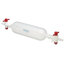 Bel-Art Scienceware 199570000 Polypropylene Gas Sampling Bulb with 4mm 3-Way Stopcock, 2" OD x 12-1/2" Length, 250cc Capacity