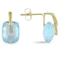 8-1/5 ct.t.w. Blue Topaz and Diamond Accent Earringsin 10k YG, GHI