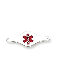 14k Gold White Gold Medical Jewelry ID Plate