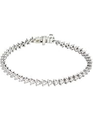 14K White-Gold 5 Ct Tw Diamond Tennis Bracelet 7 1/4 by US Gems