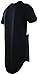 Mens Tall Long T Shirts and Hoodies with Zippers and Designs (Many Styles To Choose From) (XL, Black/White)
