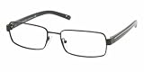 Prada 50m Shiny Black Frame Metal Eyeglasses 54mm