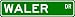 WALER Street Sign ~ Personalized Family Lastname Sign ~ Gameroom, Basement, Garage Sign Novelty** ALUMINUM