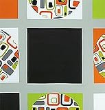 Black Jack Squares - Wall Pops - 5 Large Home Decor Sticker Accents Set