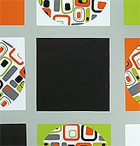 Black Jack Squares - Wall Pops - 5 Large Home Decor Sticker Accents Set