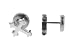 Stainless Steel Cross Stud Earrings - 10mm - 14G - Sold as a Pair