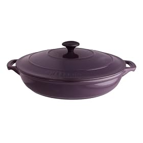 Dexam Chasseur Cast Iron Aubergine Serving Casserole, 30 cm