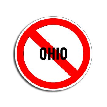 NO Anti OHIO - Window Bumper Laptop Sticker