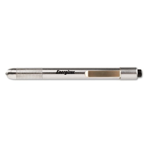 Energizer Products - Energizer - Aluminum Pen LED Flashlight, Black - Sold As 1 Each - Bright lifetime Nichia LED light. - Durable aluminum body stands up to falls and rough handling. - Fits in your pocket. - Push-button switch for one-handed operation. - Clips to pocket, tool bag or briefcase.