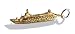 9ct Gold Ocean Liner Cruise Ship Bracelet Charm Pendant.