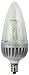 Lights of America 2325LEDE12-LF4-24 2-Watt Power LED B10 Flametip Bulb, Bright White
