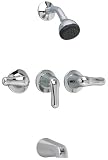 American Standard 3375.502.002 Colony Soft 3-Handle Bath and Shower Faucet with Metal Lever Handles, Polished Chrome