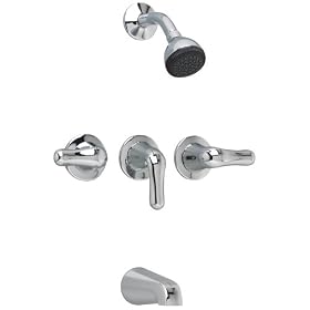 American Standard 3375.502.002 Colony Soft 3-Handle Bath and Shower Faucet with Metal Lever... by American Standard