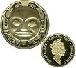 1997 $200 Gold Haida Mask Coin Raven Bringing Light to the World