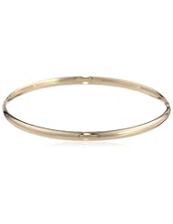 14k Gold 4mm Polished Dome Bangle Bracelet, 2 1/2"