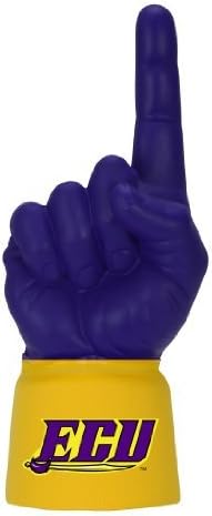 NCAA East Carolina Pirates Licensed Purple Ultimate Hand Foam Finger and Yellow Jersey Sleeve by UltimateHand